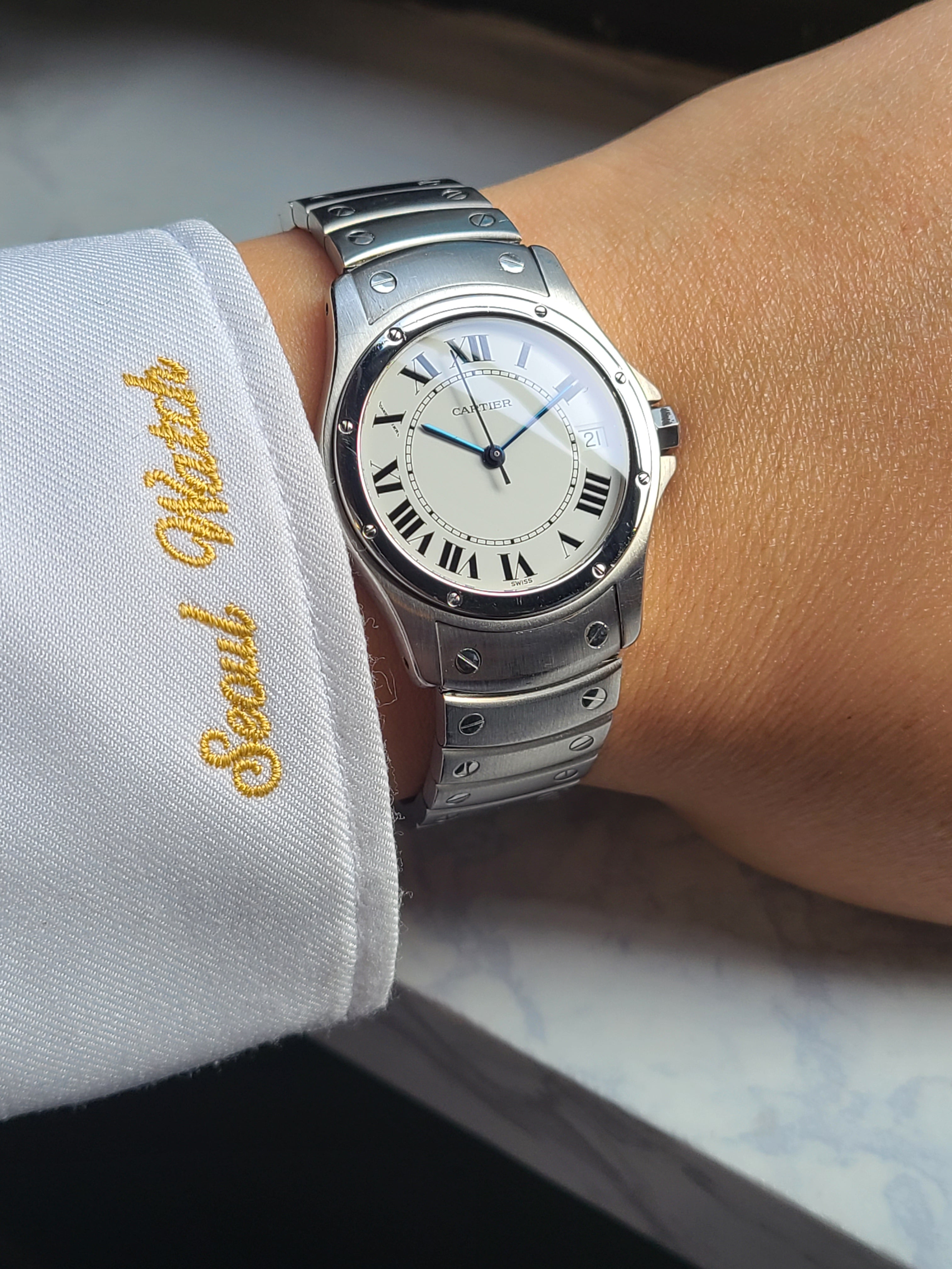 Cartier Santos Ronde Automatic Men's LM 까르띠에 산토스 롱드 스틸 오토메틱 LM 라지 남성